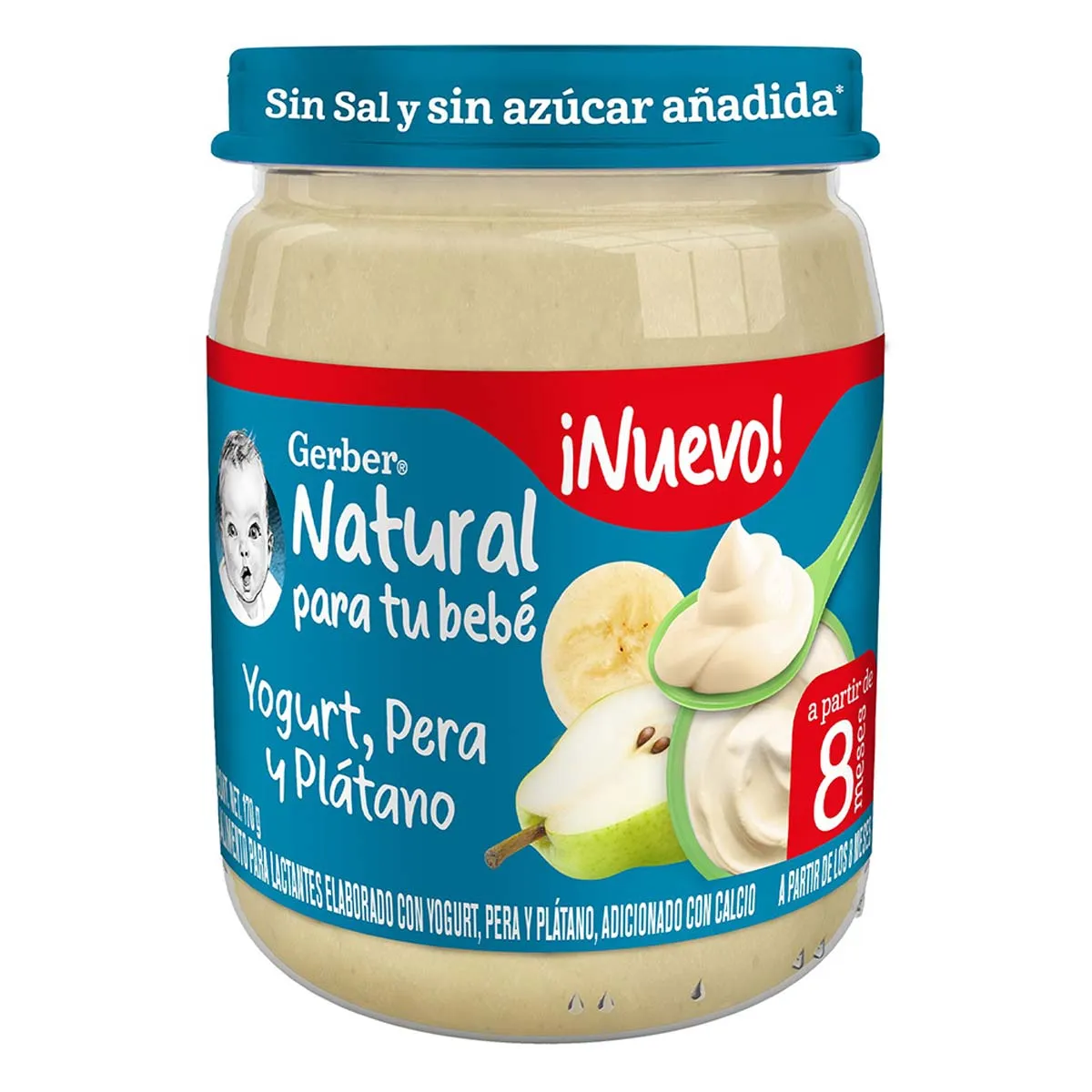 Gerber Etapa 3A Yogurt Pera y plátano C/170 g