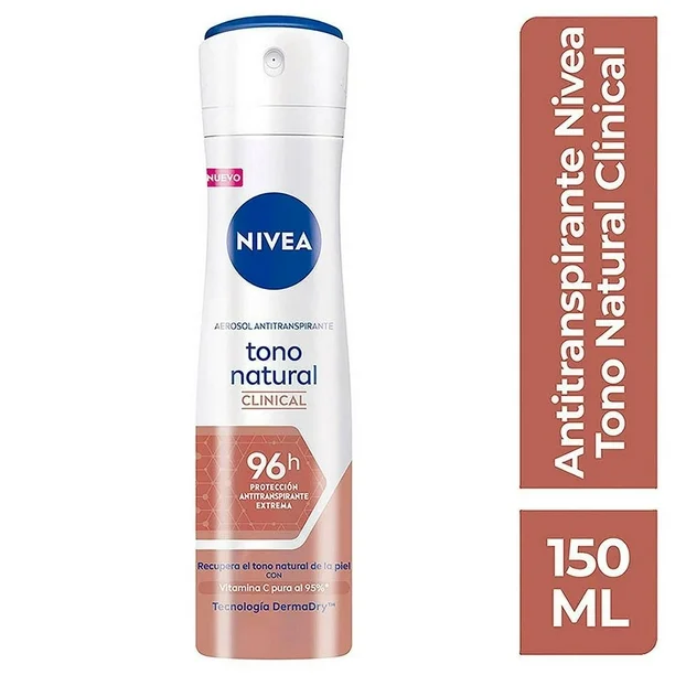 Antitranspirante en Aerosol Nivea Tono Natural CLINICAL C/150 mL