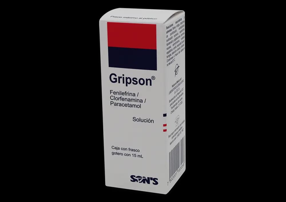 Paracetamol 60 mg / Fenilefrina 5 mg / Clorfenamina 2 mg GRIPSON C/15 mL
