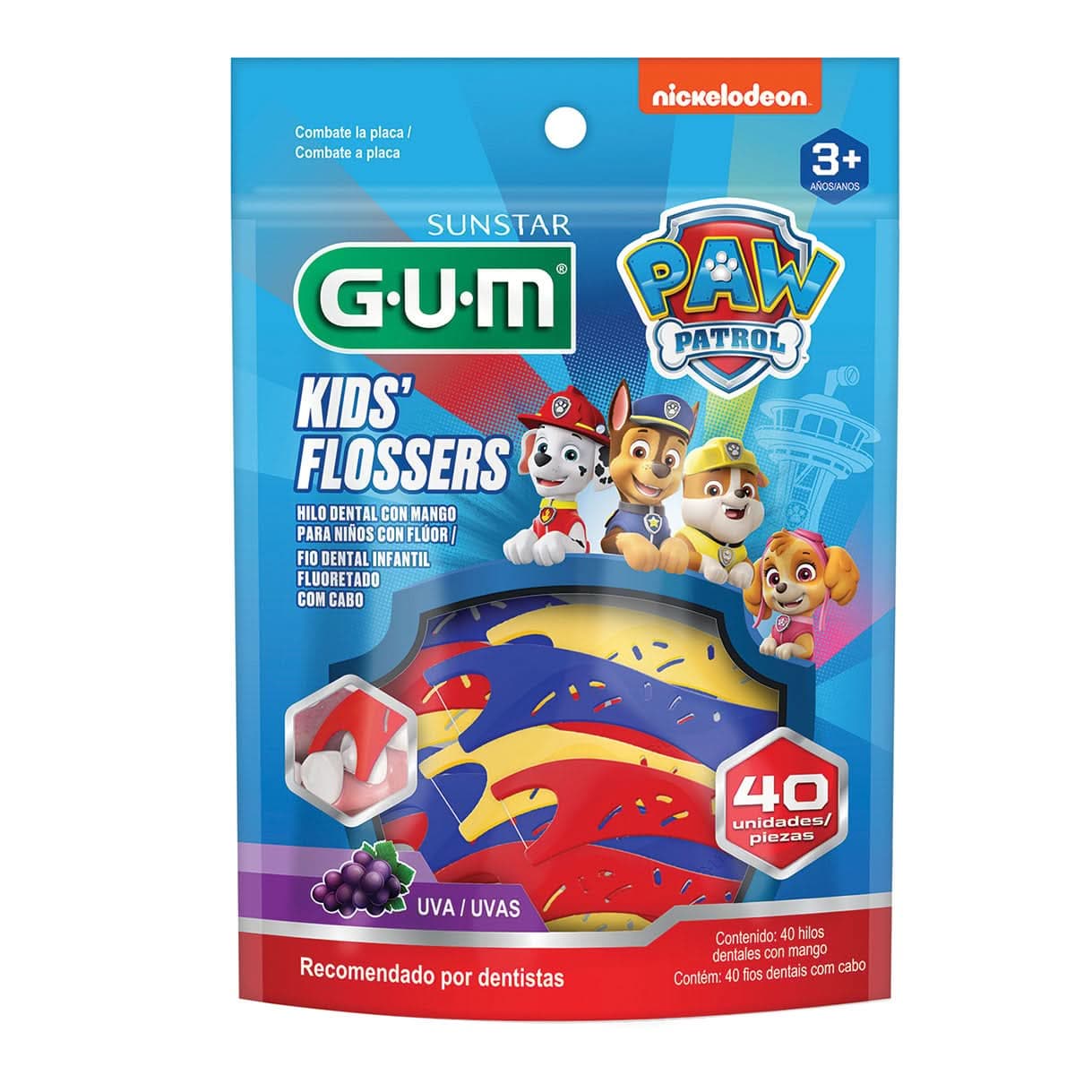 Hilo Dental Kids Flossers Basic GUM Paw Patrol C/40 Pzas