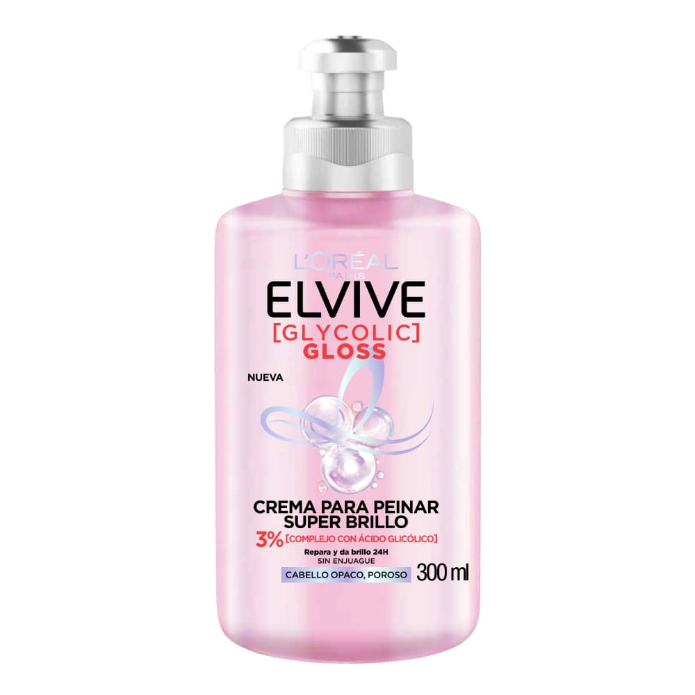 Crema para peinar ELVIVE GLYCOLIC GLOSS C/300 mL