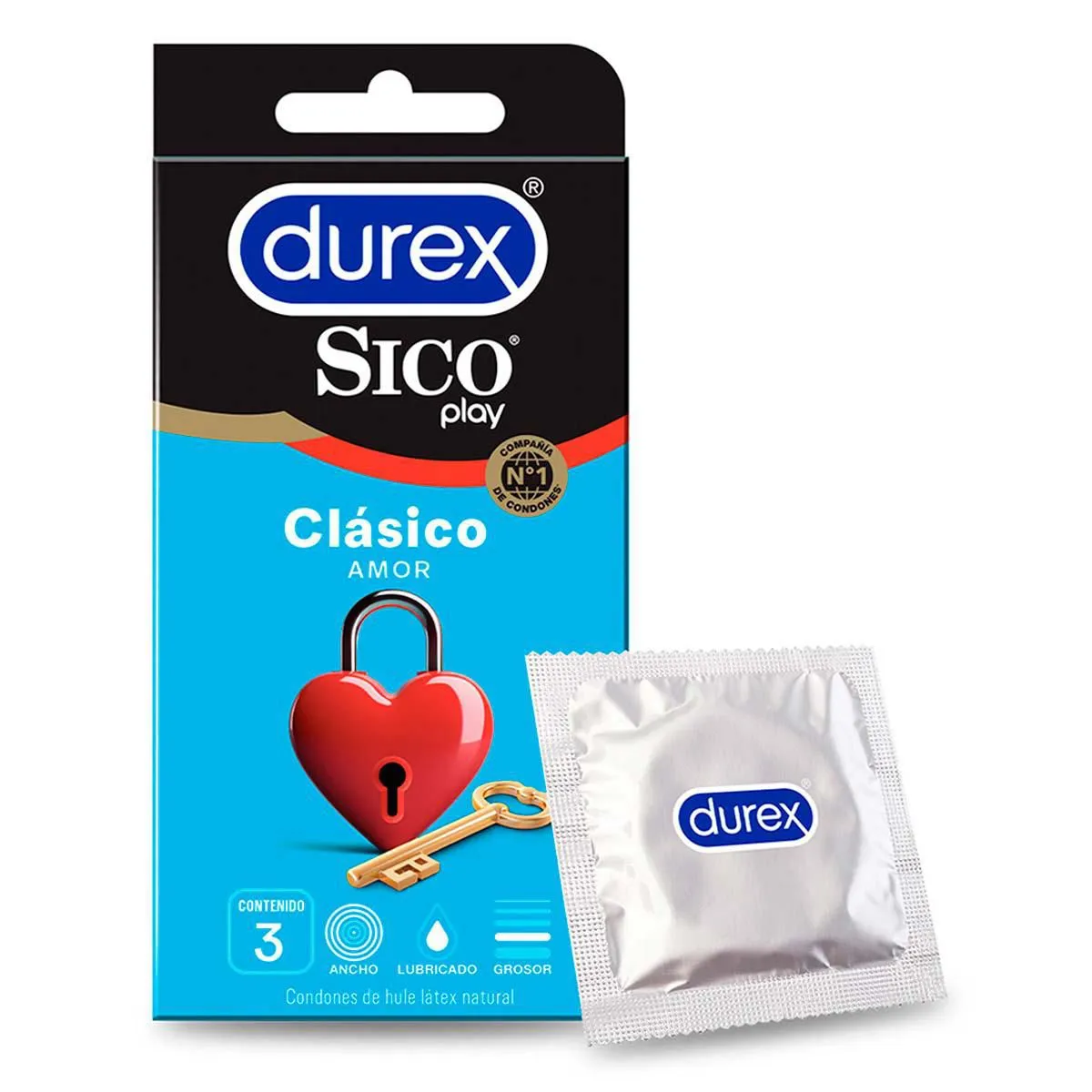 Condón Sico DUREX Clásico C/3 Condones
