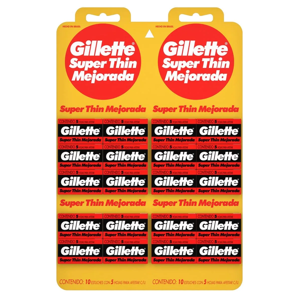 Hoja de Afeitar Gillette Super Thin Mejorada C/5 hojas