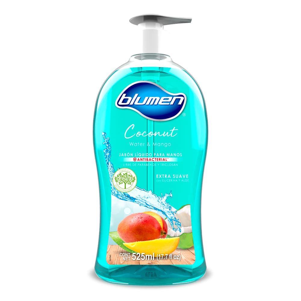 Jabón líquido para manos Blumen Coconut Water and mango C/525 mL