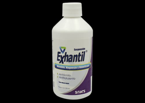 Aluminio 3.7 g / Magnesio 4.0 / Dimeticona 0.5 / 100 mL Exhantil C/360 mL